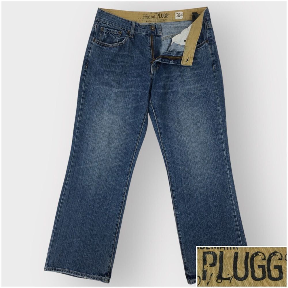 Vintage Y2K‎ Plugg Baggy Skate Denim Blue Jeans Size 32x30 Loose
